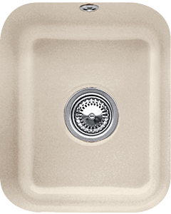 Villeroy und Boch Unterbauspüle 670402AM mit Ablaufgarnitur, Exzenterbetätigung, Befestigungssatz, Almond