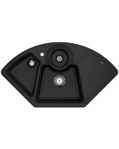 Villeroy und Boch Solo Eck Eckspüle 670801J0 Ablaufgarnitur, Handbetätigung, Resteschale, Chromit