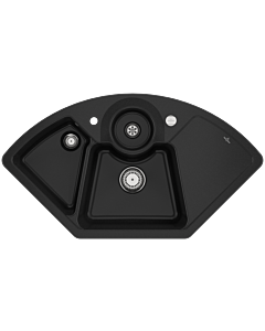 Villeroy und Boch Solo Corner corner sink 670802J0 drain fitting, eccentric operation, waste bowl, chromite