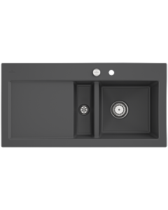 Villeroy & Boch Subway 60 Built-in sink 671202i4 right, with drain fitting and eccentric operation, 1000 x 510 mm, Graphite