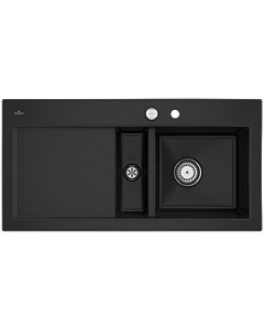 Villeroy & Boch Subway 60 built-in sink 671202J0 right, with drain fitting and eccentric operation, 1000 x 510 mm, chromite