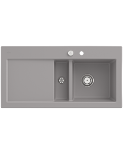 Villeroy & Boch Subway 60 Built-in sink 671202KD right, with drain fitting and eccentric operation, 1000 x 510 mm, Fossil