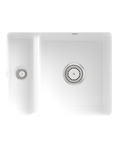 Villeroy und Boch avec garniture de vidage sous plan 675801KG avec garniture de vidage et fonctionnement manuel, Snow White