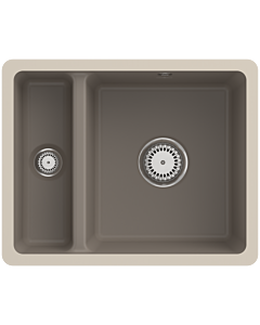 Villeroy und Boch undermount sink 675802TR with drain fitting and eccentric operation, Timber