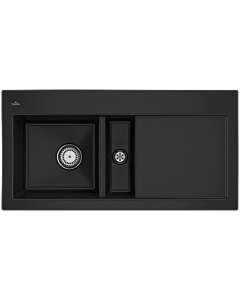 Villeroy und Boch Subway 60 built-in sink 677001J0 left, with drain fitting, manual operation, 1000 x 510 mm, chromite CeramicPlus