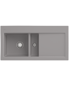 Villeroy und Boch Subway 60 évier encastrable 677001KD gauche, avec garniture de vidage , commande manuelle, 1000 x 510 mm, fossil CeramicPlus