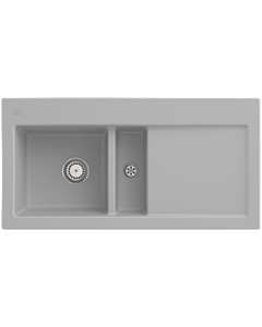 Villeroy und Boch Subway 60 Built-in sink 677001SM left, with drain fitting, manual operation, 1000 x 510 mm, steam CeramicPlus