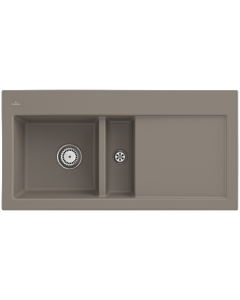 Villeroy und Boch Subway 60 Built-in sink 677001TR left, with drain fitting, manual operation, 1000 x 510 mm, timber CeramicPlus