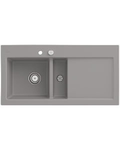 Villeroy und Boch Subway 60 évier encastrable 677002KD gauche, avec garniture de vidage , commande excentrique, 1000 x 510 mm, fossil CeramicPlus