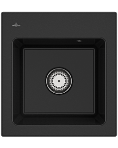 Villeroy & Boch Subway 45 XS Einbauspüle 678101J0 mit Ablaufgarnitur und Handbetätigung, 475 x 510 mm, Chromit