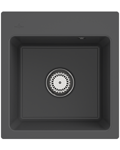 Villeroy und Boch Subway évier 67811Fi4 avec garniture de vidage et le fonctionnement manuel, Graphit