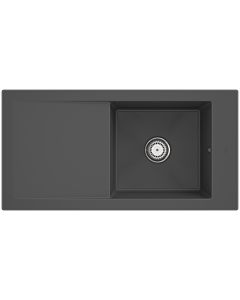 Villeroy & Boch Timeline sink 679001i4 with waste set and manual operation, Graphit