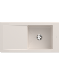 Villeroy & Boch Timeline Einbauspüle 679001KR mit Ablaufgarnitur und Handbetätigung, Crema