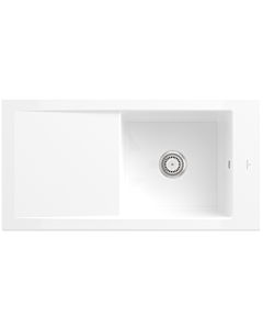 Villeroy & Boch Timeline Einbauspüle 679001R1 mit Ablaufgarnitur und Handbetätigung, weiß