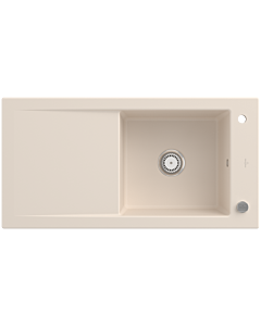 Villeroy & Boch Timeline Built-in sink 679002FU with drain fitting and eccentric operation, Ivory