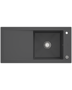 Villeroy & Boch Timeline Built-in sink 679002i4 with drain fitting and eccentric operation, Graphit