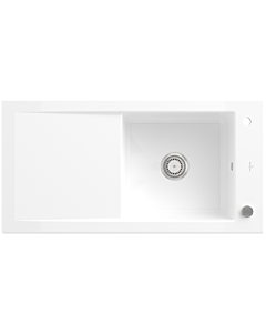 Villeroy & Boch Timeline Built-in sink 679002KG with drain fitting and eccentric operation, Snow White
