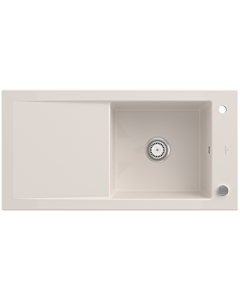 Villeroy & Boch Timeline Built-in sink 679002KR with drain fitting and eccentric operation, Crema