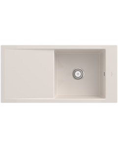 Villeroy und Boch Timeline 60 Flat flush-mounted sink 67901FKR with drain fitting and manual operation, Crema