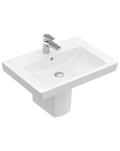 Villeroy & Boch Waschtisch Subway 2.0 711365R1 65 x 47 cm, weiss Ceramicplus, mit Hahnloch