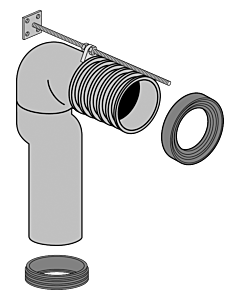 Villeroy & Boch Vario-Abflussbogen 87110000 70-170 mm, für Abgang senkrecht