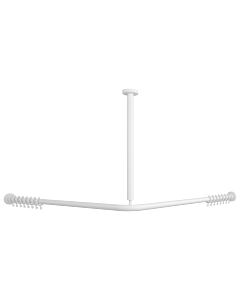 Villeroy und Boch Vicare Funktion Duschstange 92170768 120 x 120 cm, weiß, für Vorhang, über Eck