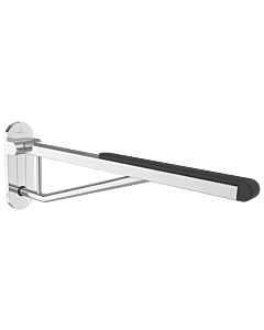 Villeroy und Boch Vicare Desing Klappgriff 92171761 75 cm, Edelstahl verchromt, mit Auflage und Aushängemechanismus