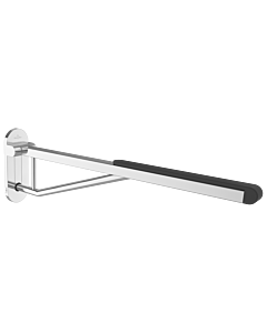 Villeroy und Boch Poignée pliante Vicare Desing 92171861 85 cm, acier inoxydable chromé, avec support et mécanisme de suspension