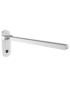 Villeroy und Boch Poignée pliante Vicare Desing 92174161 65 cm avec mécanisme de suspension Easy-Click, acier inoxydable chromé