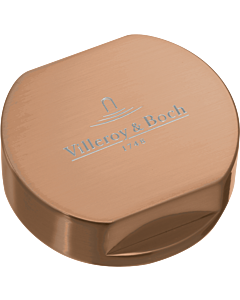 Villeroy und Boch capuchon 94052504 bronze, acier inoxydable massif, rond, pour poignée à double torsion
