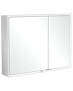 Villeroy und Boch My View Now Armoire de toilette à encastrer A4561000 100 x 75 x 16,8 cm, éclairage LED, 2 portes, avec interrupteur à capteur