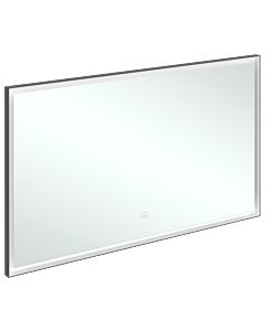 Villeroy und Boch Subway 3e 1930 Spiegel A46313BC cadre en aluminium, 130 x 75 x 4,75 cm, noir mat / blanc mat
