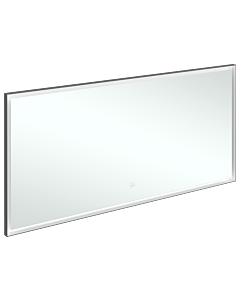 Villeroy und Boch Subway 3. 1930 Spiegel A46316BC cadre en aluminium, 160 x 75 x 4,75 cm, noir mat / blanc mat