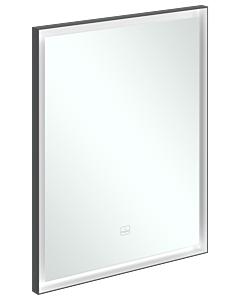 Villeroy und Boch Subway 3. 1930 Spiegel A46360BC aluminum frame, 60 x 75 x 4.75 cm, black matt / white matt