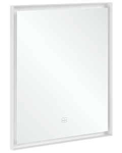 Villeroy und Boch Subway 3e 1930 Spiegel A4636500 cadre en aluminium, 65 x 75 x 4,75 cm, blanc mat