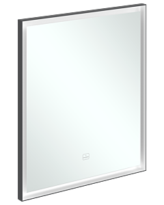 Villeroy und Boch Subway 3e 1930 Spiegel Cadre en aluminium A46365BC, 65 x 75 x 4,75 cm, noir mat / blanc mat