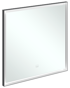Villeroy und Boch Subway 3.0 Spiegel A46380BC Aluminiumrahmen, 80 x 75 x 4,75 cm, schwarz matt/weiß matt