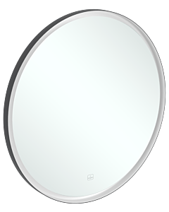 Villeroy und Boch Subway 3. 1930 Spiegel A46491BC aluminum frame, round, 91 x 91 x 4.5 cm, matt black / matt white