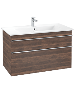 Villeroy und Boch Venticello Waschtisch-Unterschrank A92601VH 95,3 x 59 x 50,2 cm, Becken mittig, Griff Chrom, arizona oak