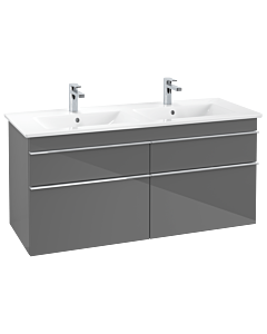 Villeroy & Boch Venticello Unterschrank A93001FP XXL, 125,3x59x50,2cm, Griff Chrom, Glossy Grey