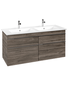 Venticello Villeroy und Boch vasque A93001RK 125,3x59x50,2cm, poignée chrome, chêne pierre