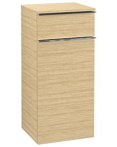 Villeroy und Boch Venticello Seitenschrank A95011VJ 40,4 x 86,6 x 37,2 cm, Anschlag rechts, Griff Chrom, nordic oak