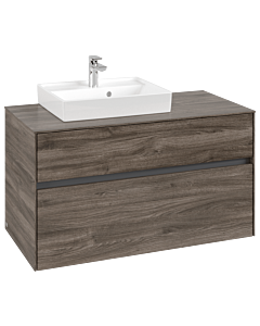 Villeroy und Boch Collaro Waschtischunterschrank C01400RK 100x54,8x50cm, Waschtisch links, Stone Oak