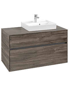Villeroy und Boch Collaro Waschtischunterschrank C01500RK 100x54,8x50cm, Waschtisch rechts, Stone Oak