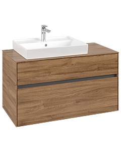 Villeroy und Boch Collaro Waschtischunterschrank C01700RH 100x54,8x50cm, Waschtisch links, Kansas Oak