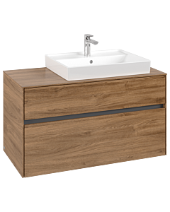 Villeroy und Boch Collaro Waschtischunterschrank C01800RH 100x54,8x50cm, Waschtisch rechts, Kansas Oak