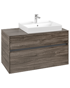 Villeroy und Boch Collaro Waschtischunterschrank C01800RK 100x54,8x50cm, Waschtisch rechts, Stone Oak