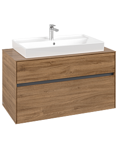 Villeroy und Boch Collaro Waschtischunterschrank C02000RH 100x54,8x50cm, Waschtisch mittig, Kansas Oak