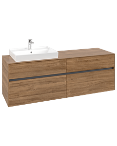 Villeroy und Boch Collaro Waschtischunterschrank C02200RH 160x54,8x50cm, Waschtisch links, Kansas Oak