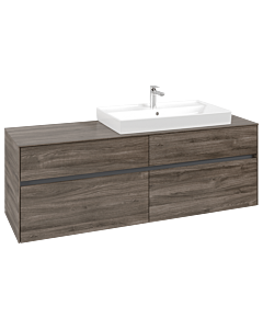 Villeroy und Boch Collaro Waschtischunterschrank C02700RK 160x54,8x50cm, Waschtisch rechts, Stone Oak